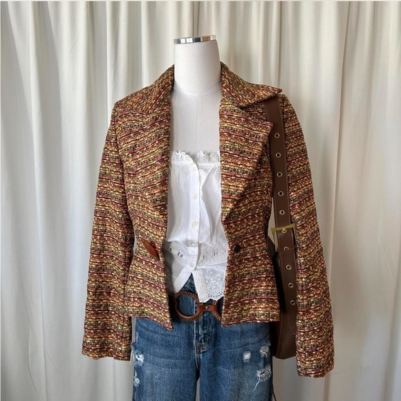 Vintage Austin Reed Multicolored tweed blazer jacket. - Picture 4 of 8